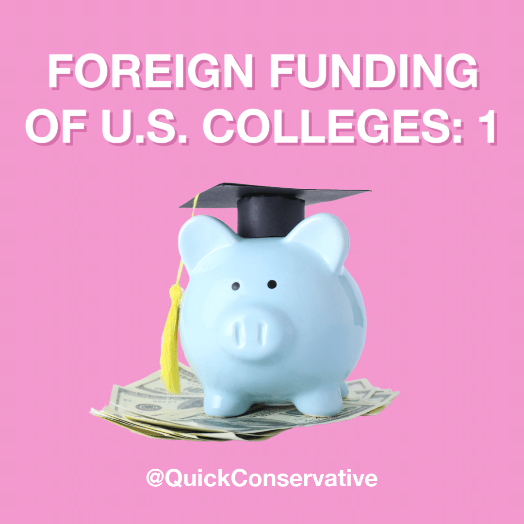 foreign funding of US universities part 1