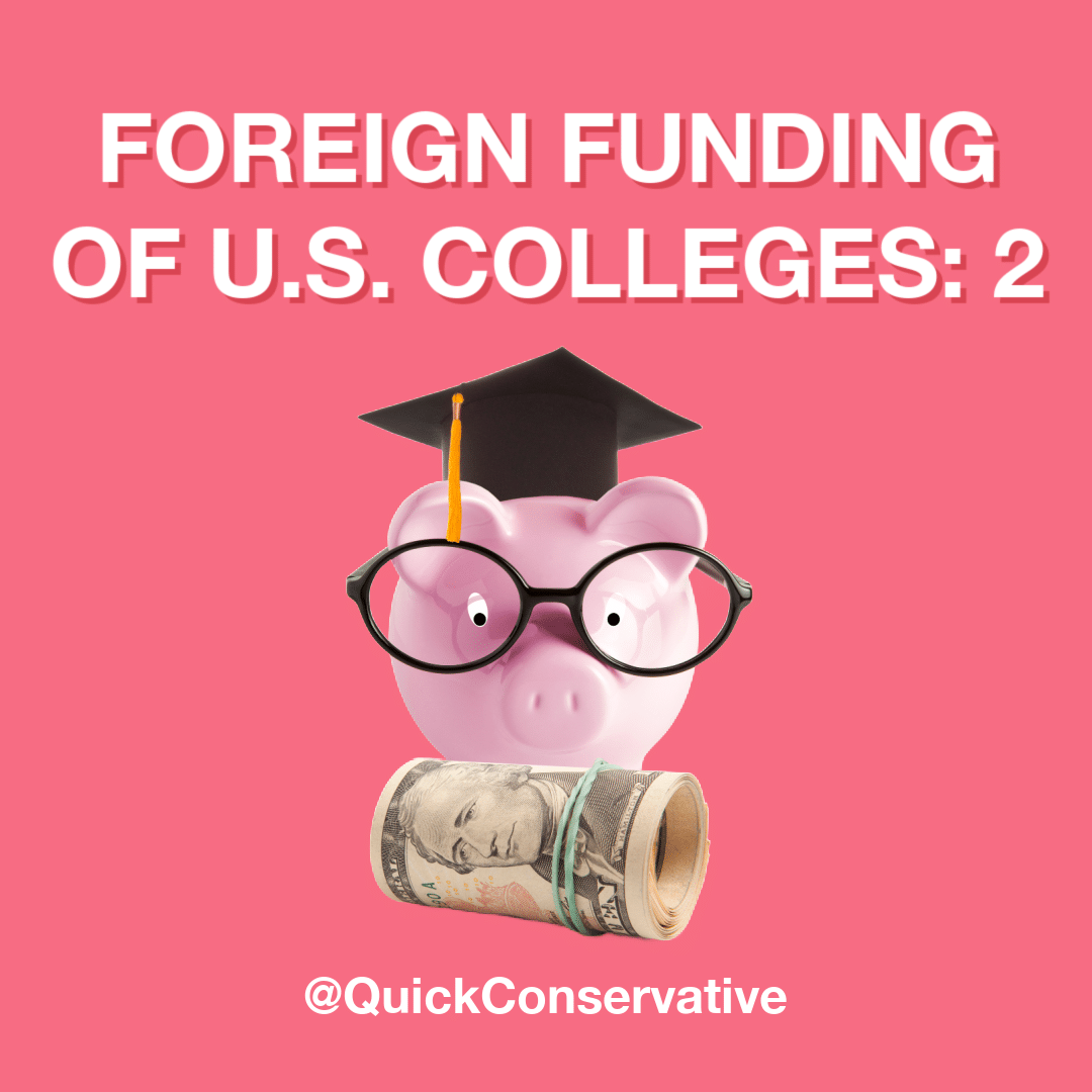 foreign funding of american universities part 2