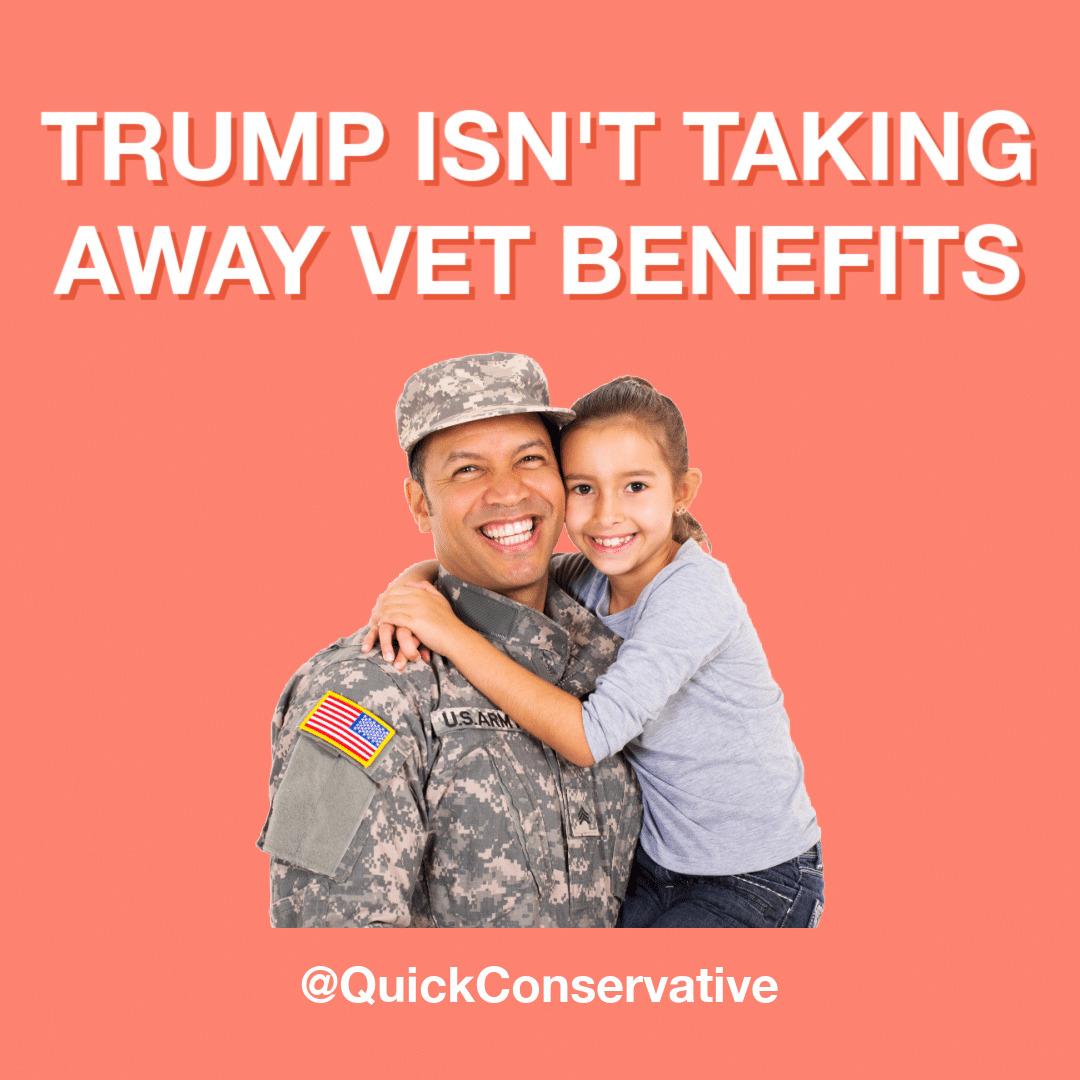 trump isnt take away vet benefits