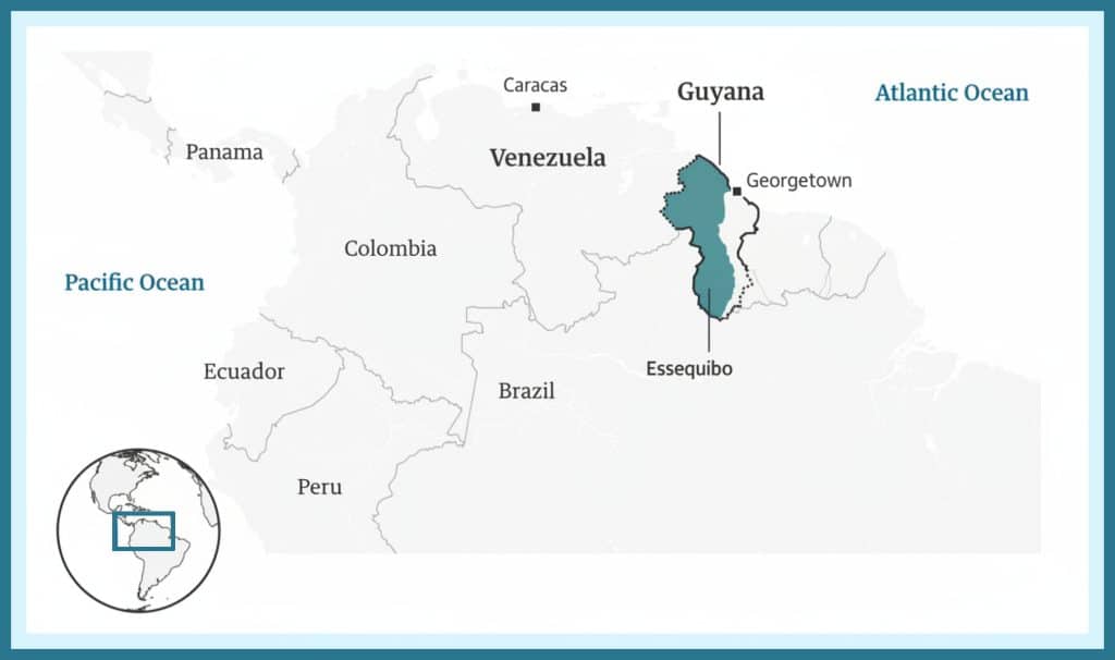 venezuela guyana map